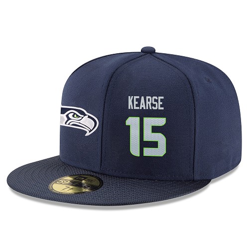 NFL Seattle Seahawks #15 Jermaine Kearse Snapback Adjustable Player Hat - Navy/Grey